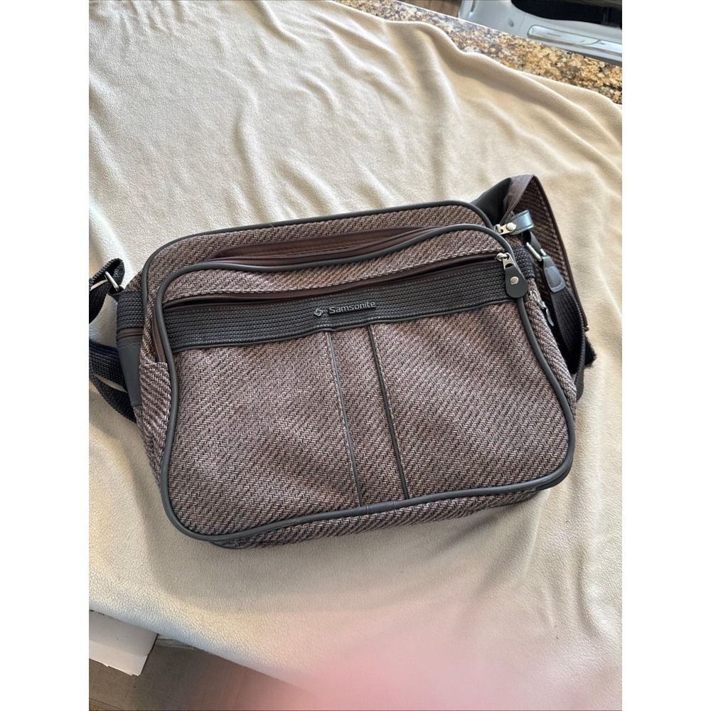 Vintage Samsonite Silhouette 4 Carry On Overnight Shoulder Bag Tweed 1987